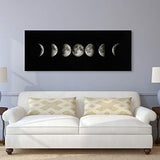 Empire Art Direct Moon Frameless Tempered Glass Flower Panel Graphic Wall Art, 63" x 24" x 0.2", Ready to Hang