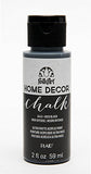 FolkArt Home Decor Ultra Matte Chalk Finish Acrylic Craft Paint Set & 6443 Home Décor Chalk Furniture & Craft Paint in Assorted Colors, 2 oz, Rich Black