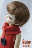 Jusuns D28053 1/6 YOSD Enfant Baby Short BJD Wig 6-7inch (15.5-17.5cm) Synthetc Mohair Doll Wigs Brown Color