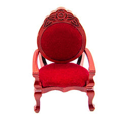 AUEAR, 1:12 Dollhouse Miniature Vintage Retro Carved Chair Single Sofa Chair Furniture for Living for Dolls House Room Bed Room Action Figures Accessory