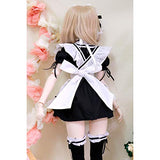 HMANE BJD Dolls Clothes 1/3, Bubble Dress Maid Outfit Clothes Set for 1/3 BJD Dolls - (Black + White) No Doll