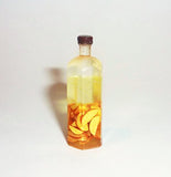 Bottles with juice, rustic style,apple juice,cherry juice, peach juice,Prune Juice ,apricot juice. Dollhouse miniature 1:12