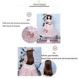 Xin Yan Bjd Dolls 23.8 Inch Sd Doll 1/3 Bjd Doll Ball Jointed Doll Fashion Anime Doll with Beautiful Doll Clothes and Doll Wig, Dolls Gifts for Girls Women Thanksgiving Day