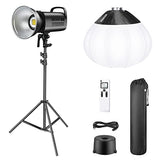 Neewer 150W LED Video Light, CB150 5600K LED Continuous Lighting Kit, Bowens Mount, 2.4G Remote, Lantern Softbox, Stand, 13000Lux/1m, CRI/TLCI 97+ for Portrait,Wedding,Interview,YouTube,Video