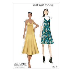 Vogue Patterns Misses' Slip-Style Dress with Back Zipper, 6-8-10-12-14, Red