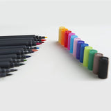 Masterclass Premium Dual Tip Brush Markers, 12 Color, Non-Toxic Water Based Double Tip Pens