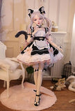 VLEYAN Hand-Painted BJD Doll, 22.8 Inch 1/3 Ball Jointed Princess Doll, PVC Body with 31 Movable Joints, Ideal Gift for Girls, Desk and Wall Decorations (Ordinary Packaging, Handmade Makeup Plus)