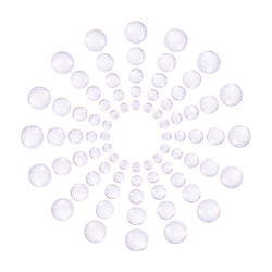 Cabochons Pandahall Elite 50pcs 10~25mm 5 Sizes Half Round Flat Back Clear Glass Dome for Photo
