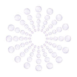 Cabochons Pandahall Elite 50pcs 10~25mm 5 Sizes Half Round Flat Back Clear Glass Dome for Photo