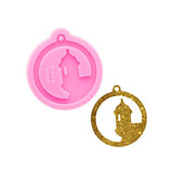 Super Glossy Tower Resin Mold Round Castle Shaped Puerto-Rico Mould Craft Keychain, Silicone Mold for Epoxy Resin Jewellery Making