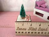 Miniature Christmas Tree Table Gift, Dollhouse 1:12 scale Decoration. Handmade