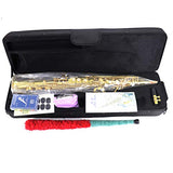 Jody Blues JSS-802 Phosphor Copper Bb Soprano Sax Professional Performance Level with Tuner Mouthpiece Reeds Case
