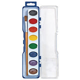 Colorations WCPAK Complete Classroom Watercolor Paint Set for Creative Expression - 28 Palettes and Brushes in Hinged Cases Plus 13 Palette Refills