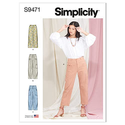 Simplicity Misses' Pants Sewing Pattern Kit, Code S9471, Sizes 16-18-20-22-24, Multicolor