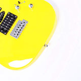 Waful Novice Entry Level 170 Electric Guitar HSH Pickup Bag Strap Paddle Rocker Cable Wrench Tool Yellow