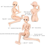ZDD 1/4 BJD Doll Full Set Acrylic Eyeball and Ball Jointed Body 40cm Dolls Can Changed Makeup and Dress DIY for Girls Present and Best Gift,Full Set