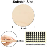 12 Pack Wood Coasters for Crafts, 4 Inch Unfinished Wood Coasters Natural Wood Slices with Non-Slip Silicon Dots, Blank Wood Coaster for DIY Crafts Wedding Party Decoration Christmas Ornaments (Round)