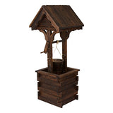 Shine Company 4986BT Decorative Wishing Well, Burnt Brown