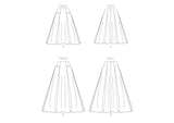 Vogue Misses' Flared Skirt, Code V1813 Sewing Pattern Kit, Sizes 8-16, Multicolor