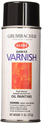 Grumbacher Damar Final Gloss Varnish Spray for Oil Paintings, 11 oz. Can, #545