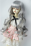 Doll Wigs JD148 7-8inch 18-20CM Grey Long Wave Vora Synthetic Mohair 1/4 MSD BJD Doll Wigs