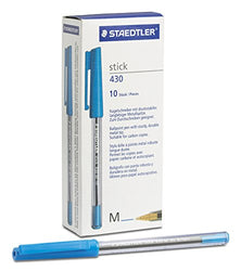 STAEDTLER STICK BPEN MED BLUE 430-M3 (1, A)