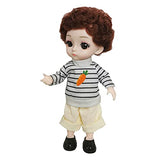 EVA BJD 1/8 4.8" Mini Customized Dolls 13 Jointed Doll ABS Body Baby Boys for Boy's and Girl Toy Gift with Clothes Shoes and Makeup (DB05401)