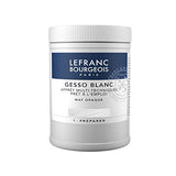 Lefranc & Bourgeois  Gesso, White, Universalgrundierung Acrylic Painting, Ready to Use – Matte Opaque Opaque for Canvas, Paper, Stone, Wood, Plaster, 500ml pot