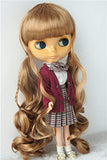 Jusuns Doll Wigs JD337 9-10inch 10-11inch Braids Pony Synthetic Mohair BJD Doll Wigs Blythe Doll accessoreis (Sugar Brown, 10-11inch)