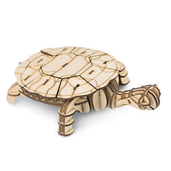 Rolife Build Your Own 3D Wooden Assembly Puzzle Wood Craft Kit Turtle Model