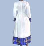 Ethiopian Dress,Traditional Hand Made New Women's Clothing. Habesha Girls Wedding Dress Blue