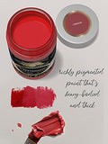 MyArtscape Titanium White + Crimson Acrylic Paint 300ml Bottle (10oz) Artist Quality - Lightfast - Heavy Body - Vibrant Color - Great Tinting Strength - Professional Grade Paints