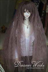 (9-10inch) 22-24cm BJD Doll Wig 1/3 SD DD BJD Doll/Grape Color Long Curl Hair