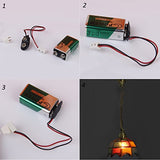 Flameer 1/12 Scale Dollhouse Furniture and Accessories - Doll House Bedroom Chandelier LED Ceiling Light Droplight 12V