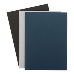 Art Alternative Everyday Soft Cover Notebooks, One Each Navy, Gray and Black, 48 Pages Each, 3.5
