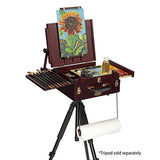 Soho Urban Artist Pochade Box for Plein-Aire Painting French Easel, Lightweight, Portable & Adjustable, Mahogany Finish