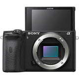 Sony Alpha a6600 Mirrorless Digital Camera 24.2MP 4K (Body Only) + 64GB & 32GB Memory Cards, Sturdy Equipment Carrying Case, Spider Tripod, Camera Flash, Software Kit and More