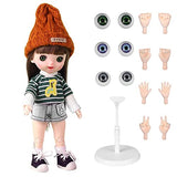 UCanaan Bjd Dolls 1/8 SD Dolls 18 Ball Jointed Doll DIY Fashion Dolls with Full Outfits 3 Pair Hands 3 Changeable Eyes ,Stand and Gift Box ,Best Gift for Girls-Eden
