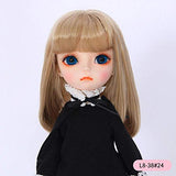 BJD Wig 1/8 Long Hair Brown Color High Temperature for BJD Dolls 4.5-6 Inch for Boy Girl Oueneifs Doll Accessories L8to38 458 HTY30