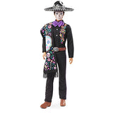 Barbie 2021 Dia De Muertos Ken Doll (12-in) Wearing Embroidered Shirt, Serape & Sombrero, with Calavera Face Paint, Gift for Collectors