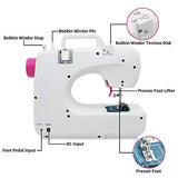 Mini Portable Sewing Machines,16 Stitches 2 Speeds with Expansion Table,Sewing Machine for begineer,42-Pieces sewing kit,Easy Sewing Machine, Electric Sewing Machine,for Household Crafting Mending.
