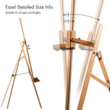 ARTIFY Large A-Frame Adjustable Painters Easel, Solid Beechwood Easel, Studio Easel with Brush Holder for Adults