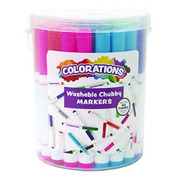 Colorations Chubby Markers, Conical Tip,Set of 44, 11 Bold Colors, Coloring, Paper, Kids, Posters, Drawing, Bold Colors, Classroom, School Supplies, Art Supplies, Craft Projects