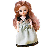 Angelhood 1/6 Mini BJD Doll, 17cm Ball Jointed Dolls with Clothes Dress Up Wig and Movable Joint, Toy Gift for Girls