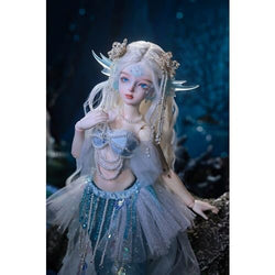Topmao BJD Dolls Full Set 1/4 Ball Jointed Doll 20inches Resin Handmade Mermaid Styling Girl with Unpainted Body Eyes Face Make Up Head Clothes Wig, Best Birthday Gift with Girls Kids Children (A#)