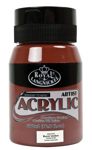 Royal & Langnickel Essentials Acrylic Jar Paint, 500ml, Burnt Umber