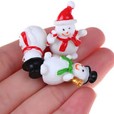 37YIMU 23 Pieces Miniature Resin Toys Christmas Tree Snowman Santa Claus Houses Figurines Fairy Garden Landscape Crafts Ornament