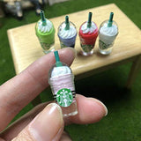ANNI STAR Miniature Drinks fits Barbie Dolls LPS Accessories, Mini Dollhouse Accessories, 12Pcs ( 4 Coffee 2 Cola 2 Milk 4 Juice )