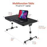 Lap Desk for Laptop,BUILDEC Adjustable Laptop Stand for Desk with Storage Drawer,Foldable Legs Standing Lap Table for Reading, Eating, Working, Writing, Gaming and Drawing in Bed Sofa Couch Floor…