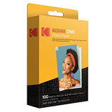 Kodak 2"x3" Premium Zink Photo Paper (100 Sheets) & Printomatic Digital Instant Print Camera - Full Color Prints On ZINK 2x3" Sticky-Backed Photo Paper (Black) Print Memories Instantly